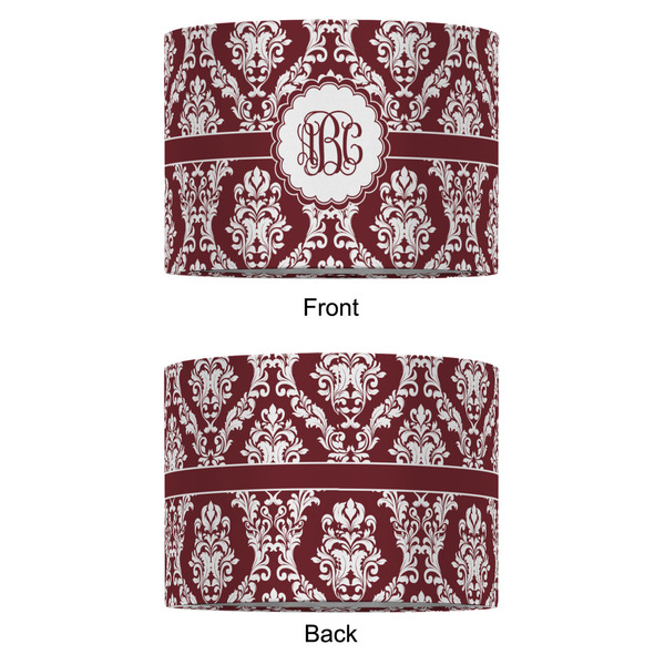 Maroon & White 12" Drum Lampshade - APPROVAL (Fabric)