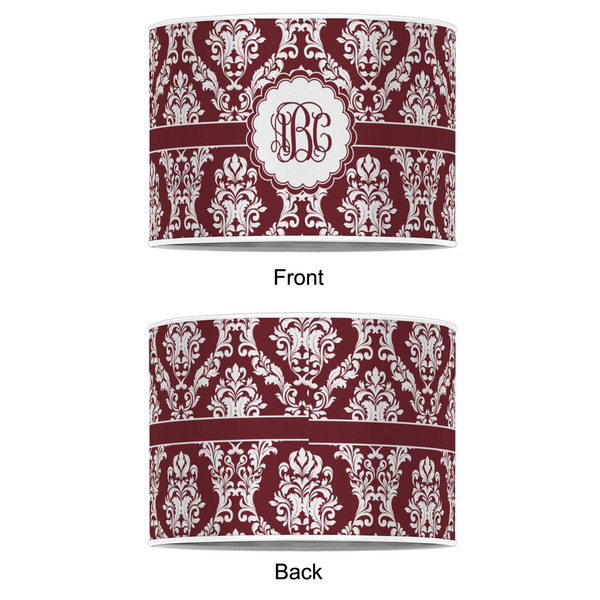 Maroon & White 12" Drum Lampshade - APPROVAL (Poly Film)