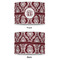 Maroon & White 12" Drum Lampshade - APPROVAL (Poly Film)
