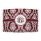 Maroon & White 12" Drum Lampshade - FRONT (Fabric)