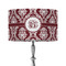 Maroon & White 12" Drum Lamp Shade - Fabric (Personalized)