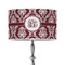 Maroon & White 12" Drum Lamp Shade - Poly-film (Personalized)