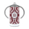 Maroon & White 12 oz Stainless Steel Sippy Cups - FRONT