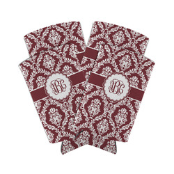 Maroon & White Can Cooler (tall 12 oz) - Set of 4 (Personalized)