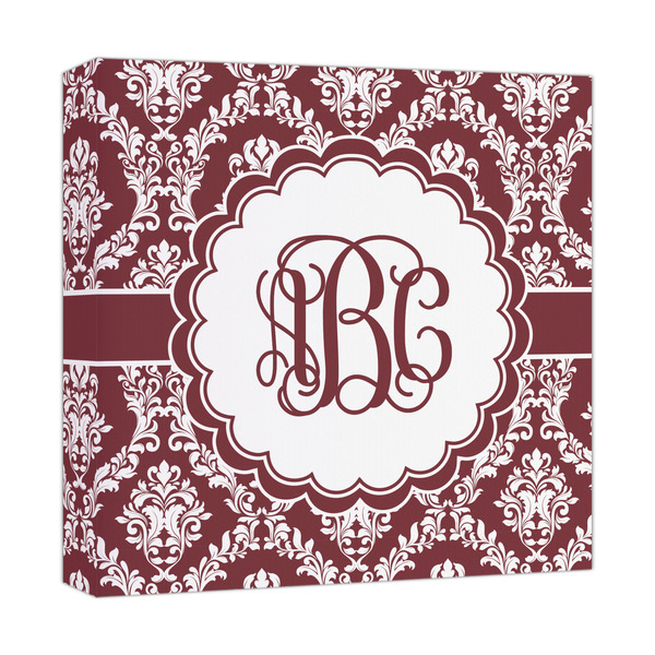 Custom Maroon & White Canvas Print - 12x12 (Personalized)