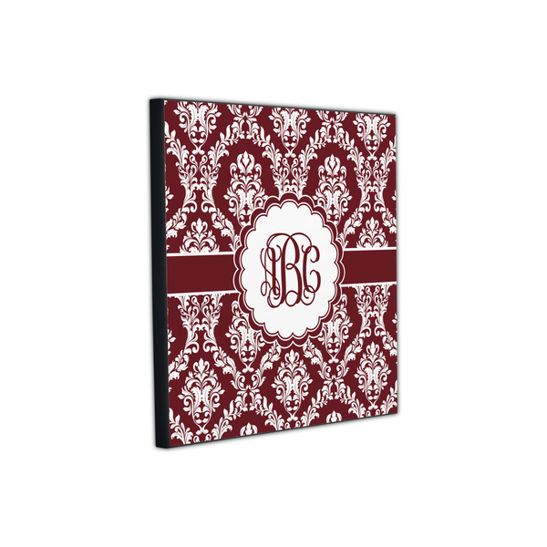 Maroon & White 12x12 Wood Print - Angle View