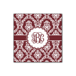 Maroon & White Wood Print - 12x12 (Personalized)