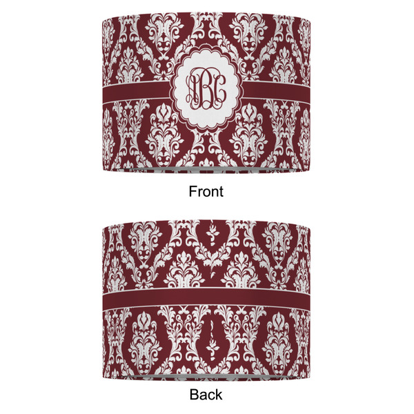Maroon & White 16" Drum Lampshade - APPROVAL (Fabric)