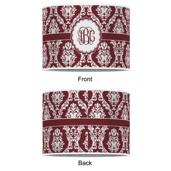 Maroon & White 16" Drum Lampshade - APPROVAL (Poly Film)