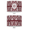 Maroon & White 16" Drum Lampshade - APPROVAL (Poly Film)