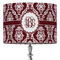 Maroon & White 16" Drum Lamp Shade - Fabric (Personalized)