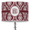 Maroon & White 16" Drum Lampshade - ON STAND (Poly Film)