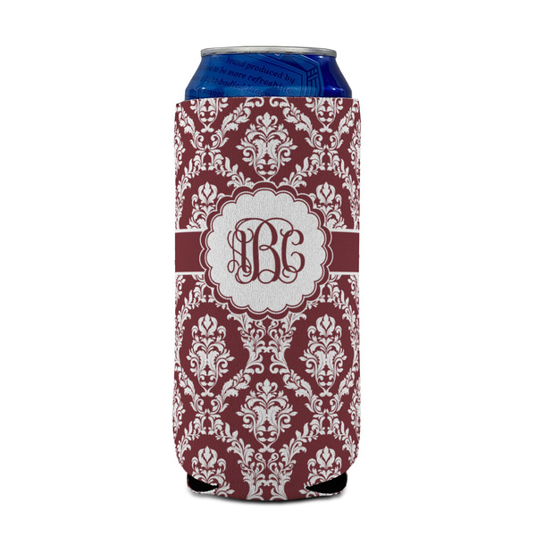 Maroon & White 16oz Can Sleeve - FRONT (on can)