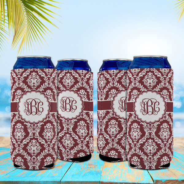 Maroon & White 16oz Can Sleeve - Set of 4 - LIFESTYLE