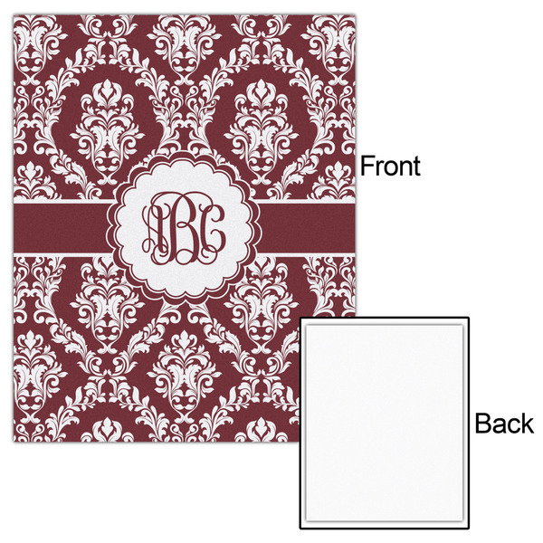 Maroon & White 16x20 - Matte Poster - Front & Back