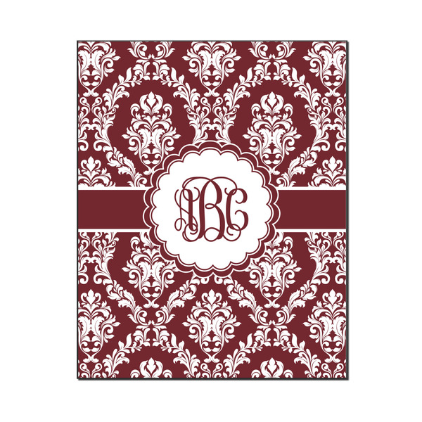 Custom Maroon & White Wood Print - 16x20 (Personalized)
