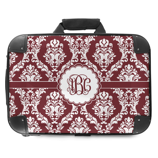 Custom Maroon & White Hard Shell Briefcase - 18" (Personalized)