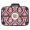 Maroon & White 18" Laptop Briefcase - FRONT