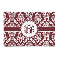 Maroon & White Patio Rug (Personalized)