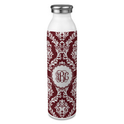 Maroon & White 20oz Stainless Steel Water Bottle - Full Print (Personalized)