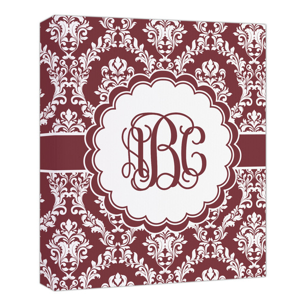 Custom Maroon & White Canvas Print - 20x24 (Personalized)