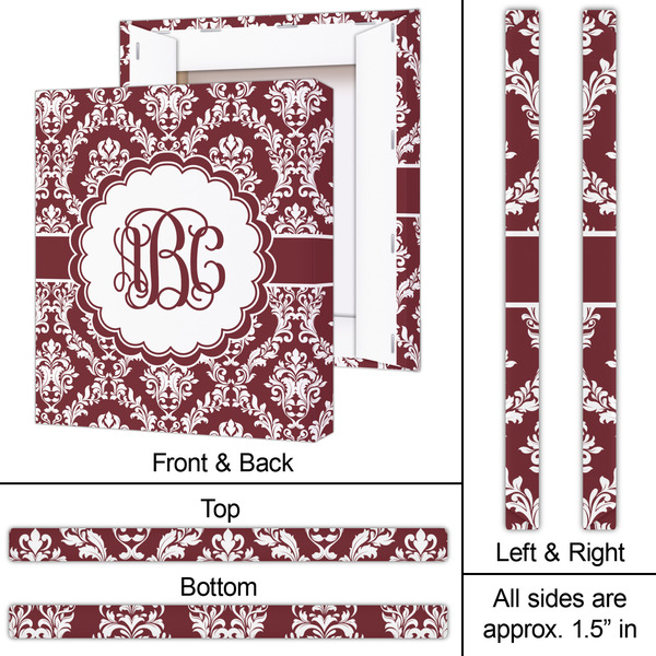Maroon & White 20x24 - Canvas Print - Approval