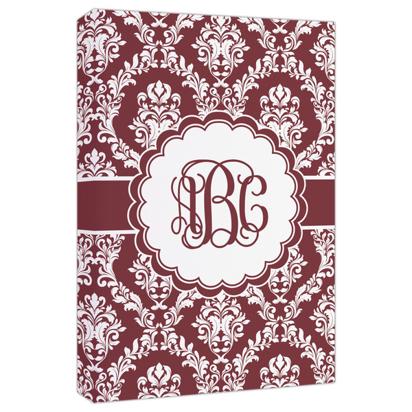Custom Maroon & White Canvas Print - 20x30 (Personalized)