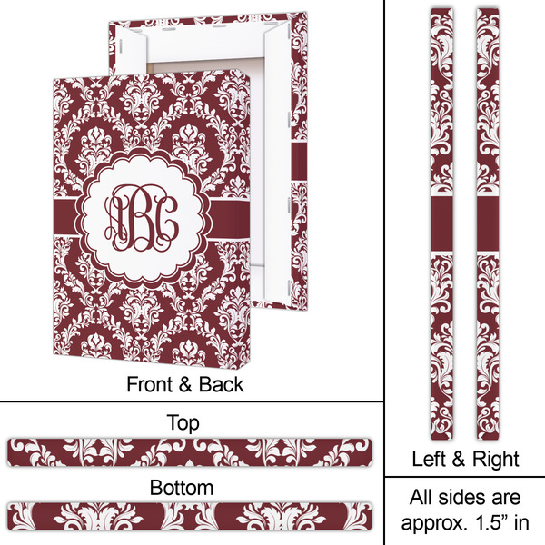 Maroon & White 20x30 - Canvas Print - Approval