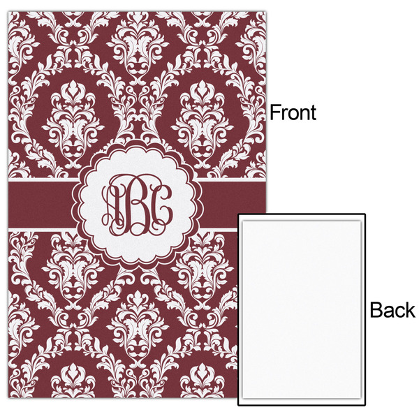 Maroon & White 20x30 - Matte Poster - Front & Back