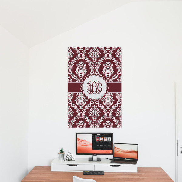 Maroon & White 24x36 - Matte Poster - On the Wall