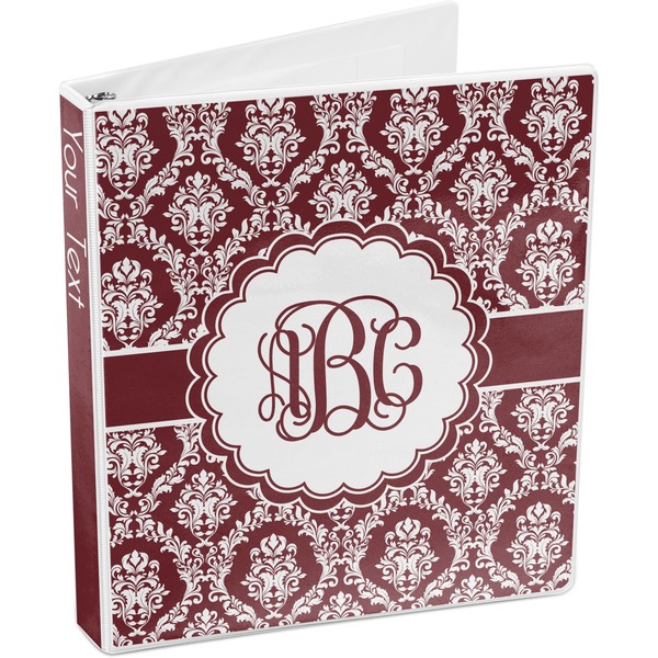 Maroon & White 3-Ring Binder 3/4 - Main