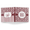 Maroon & White 3-Ring Binder Approval- 1in