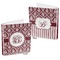 Maroon & White 3-Ring Binder Front and Back