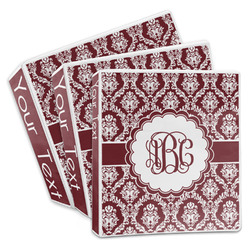 Maroon & White 3-Ring Binder (Personalized)