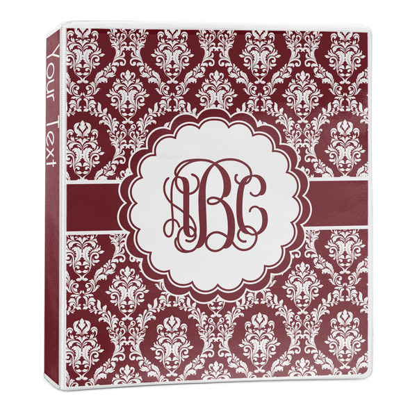 Maroon & White 3-Ring Binder Main- 1in