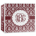 Maroon & White 3-Ring Binder - 3 inch (Personalized)