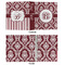 Maroon & White 3 Ring Binders - Full Wrap - 1" - APPROVAL