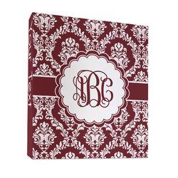 Maroon & White 3 Ring Binder - Full Wrap - 1" (Personalized)