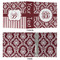 Maroon & White 3 Ring Binders - Full Wrap - 2" - APPROVAL