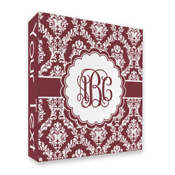 Maroon & White 3 Ring Binder - Full Wrap - 2" (Personalized)