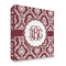 Maroon & White 3 Ring Binders - Full Wrap - 2" - FRONT