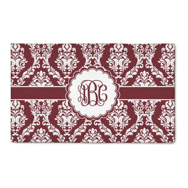 Custom Maroon & White 3' x 5' Patio Rug (Personalized)