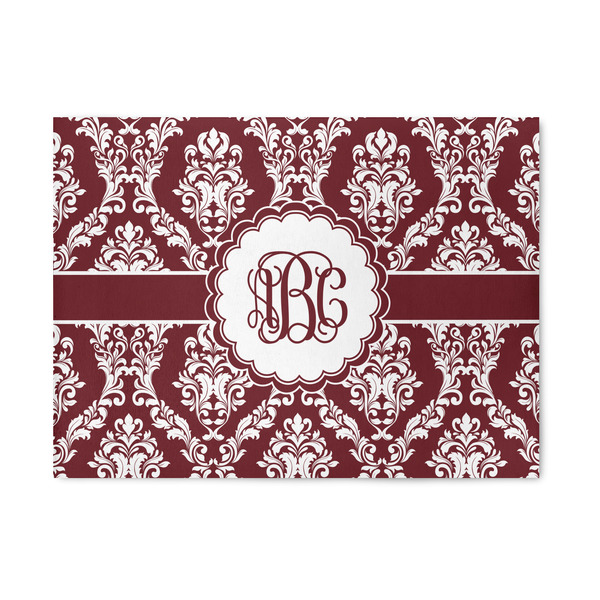 Custom Maroon & White Area Rug (Personalized)