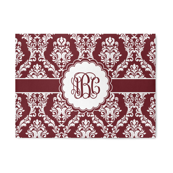 Custom Maroon & White 5' x 7' Patio Rug (Personalized)