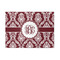 Maroon & White 5'x7' Patio Rug - Front/Main
