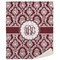 Maroon & White Sherpa Throw Blanket - 60"x80" (Personalized)