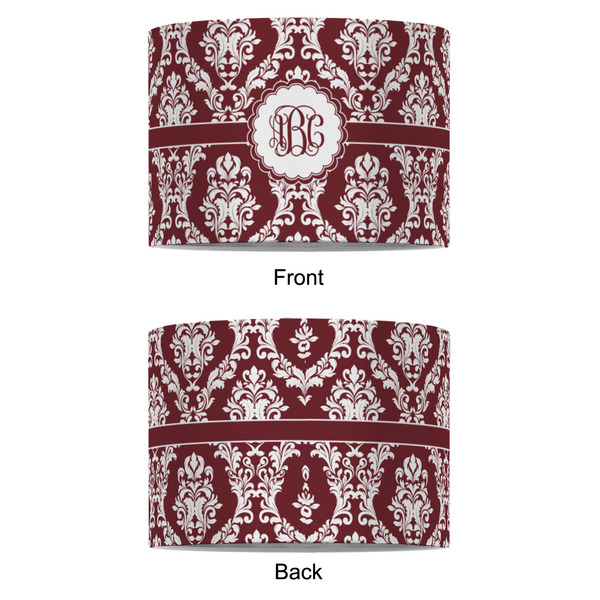 Maroon & White 8" Drum Lampshade - APPROVAL (Fabric)