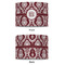 Maroon & White 8" Drum Lampshade - APPROVAL (Fabric)