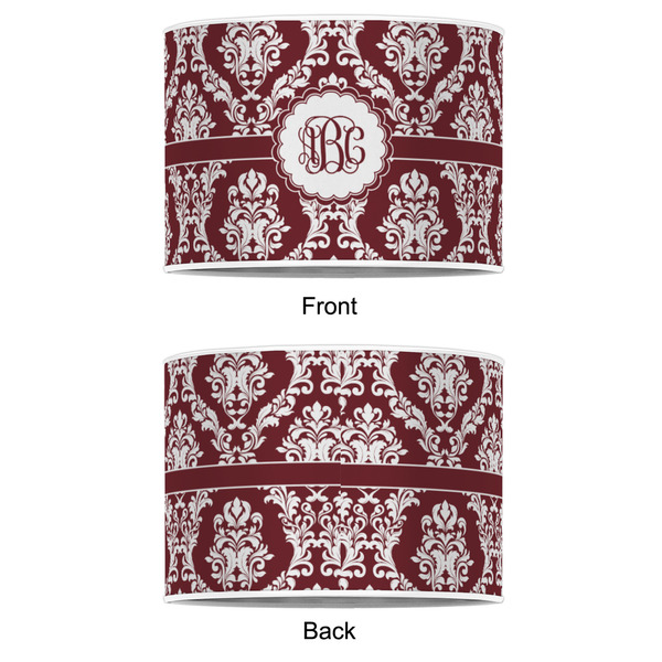 Maroon & White 8" Drum Lampshade - APPROVAL (Poly Film)