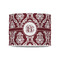 Maroon & White 8" Drum Lampshade - FRONT (Poly Film)